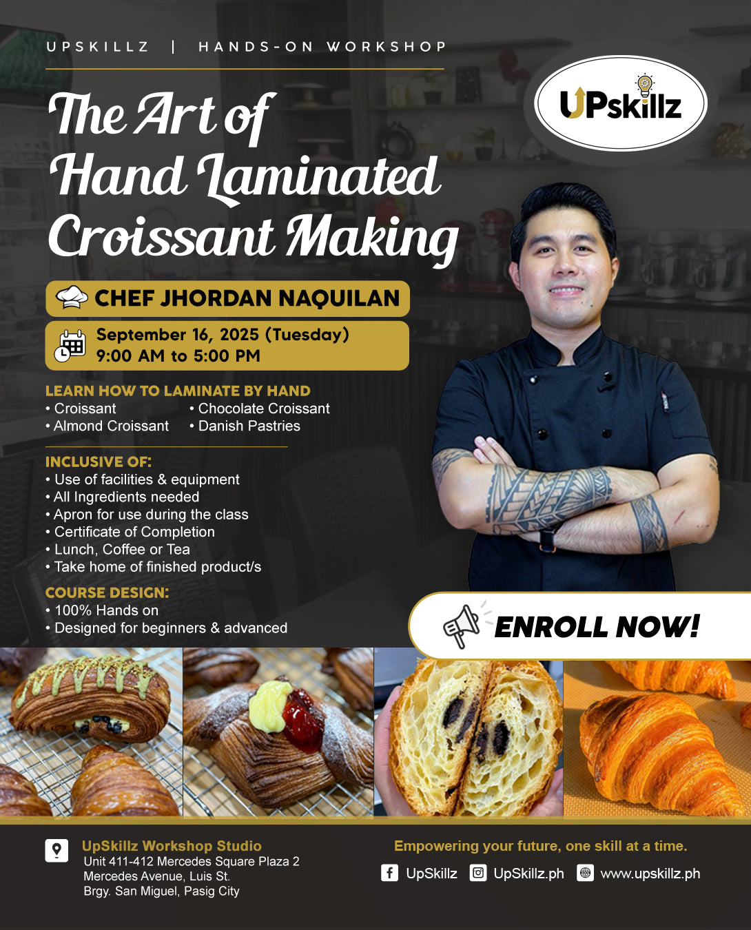 Hand Laminated Croissant Making ( Sept. 16 )