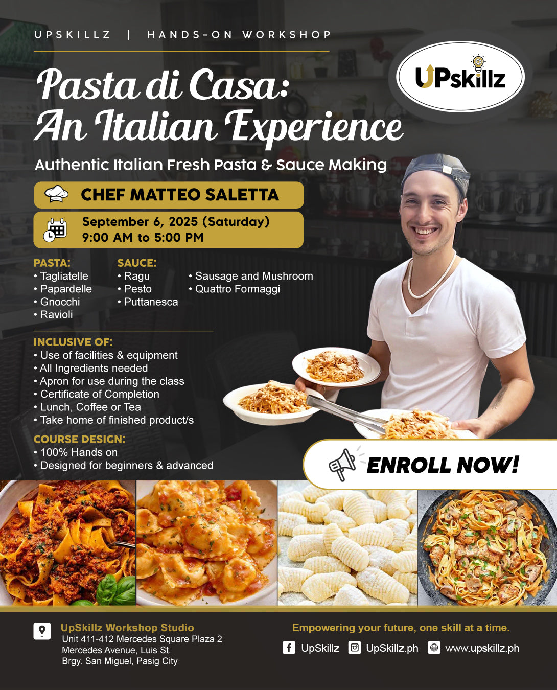 Fresh Pasta Making Workshop ( Sept. 6 )