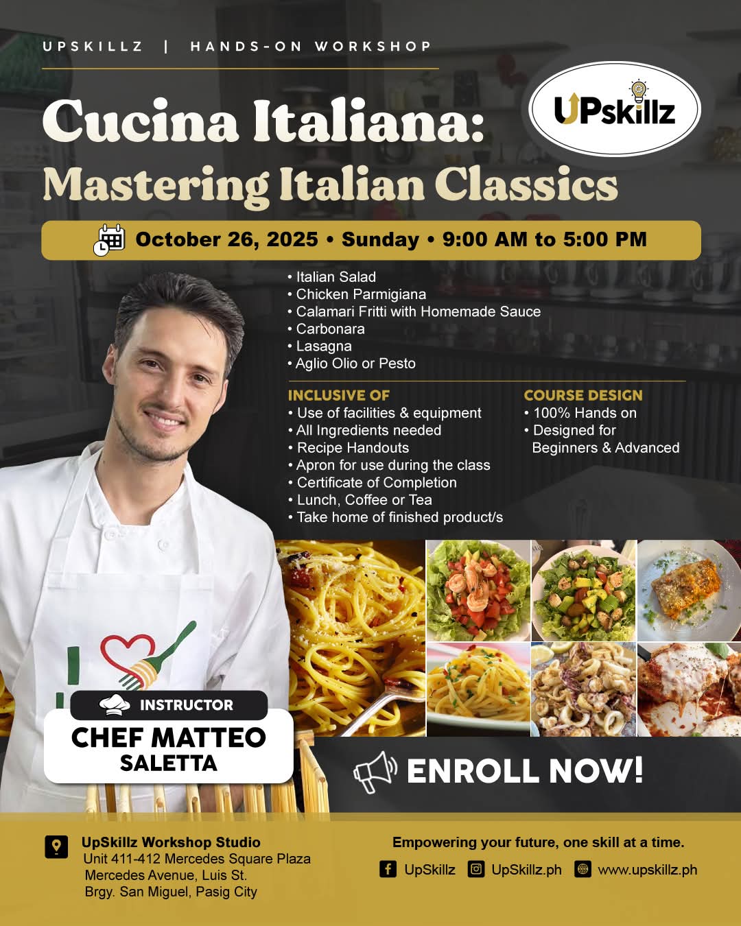 Cucina Italiana: Mastering Italian Classsics (Oct. 26)