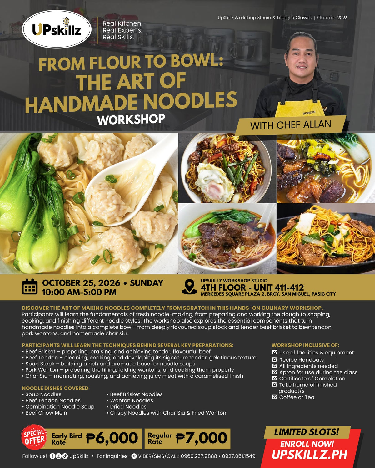 The Art of Hand Made Noodles Workshop - Oct 25