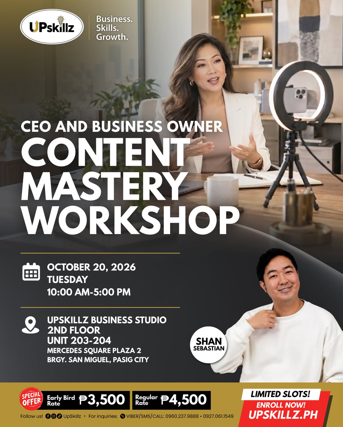 CEO and Business Owner Content Mastery Workshop - Oct 20