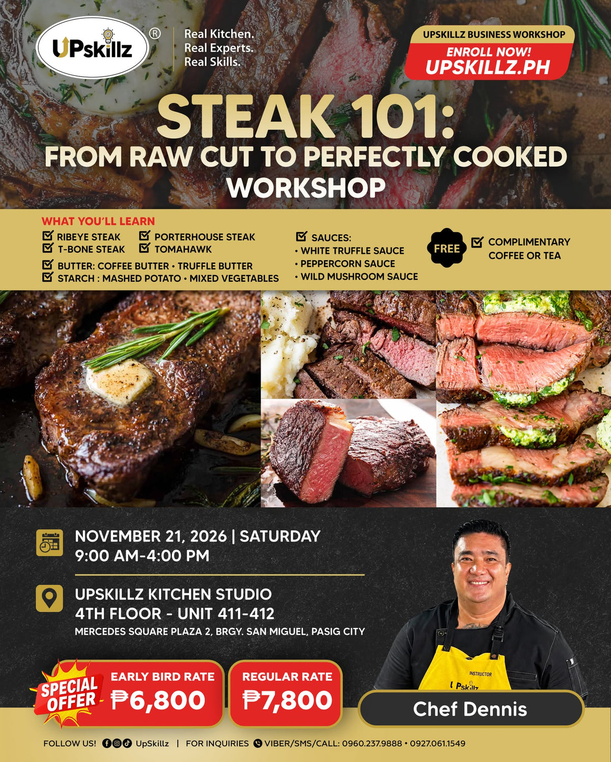 Steak 101 Workshop - Nov 21