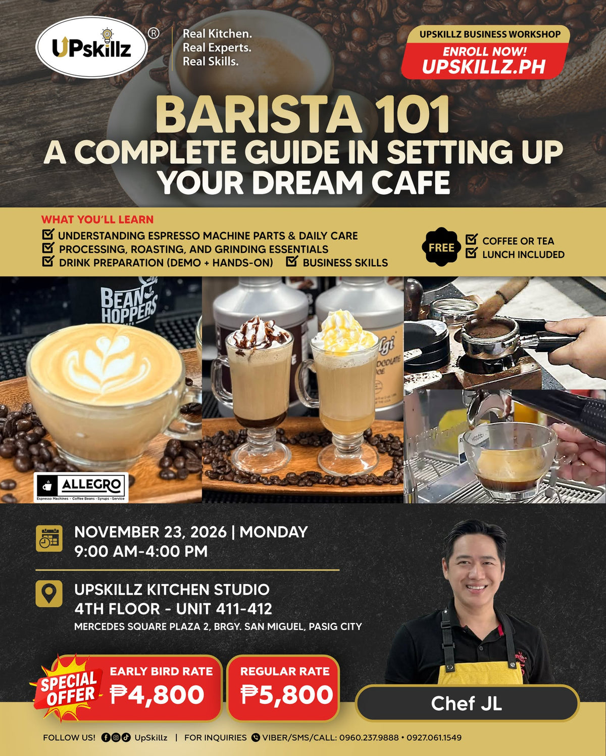 Barista 101 Workshop in Pasig - Nov. 23