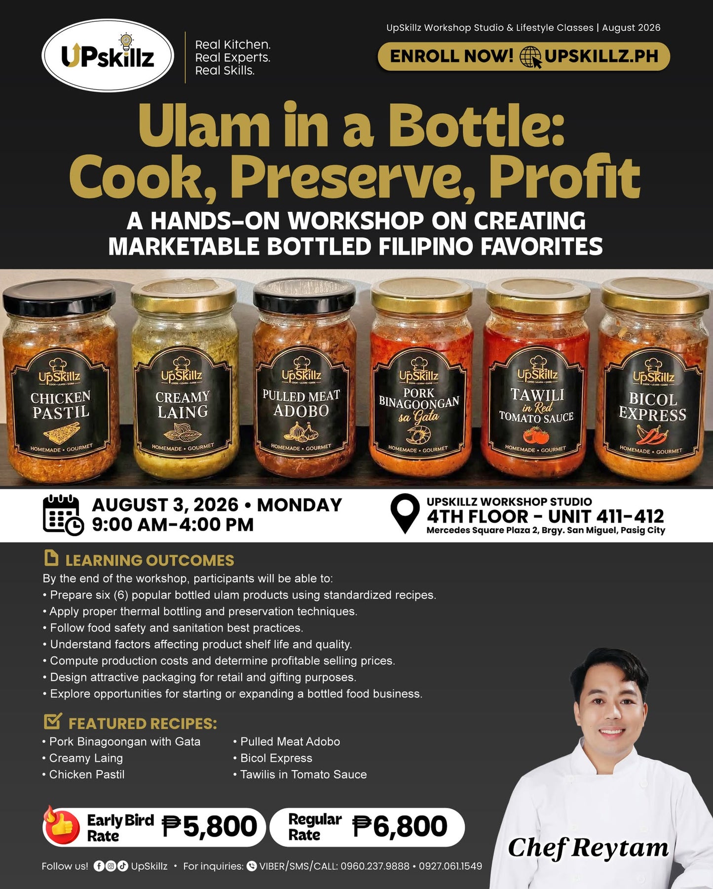 Ulam in a Bottle: Cook, Preserve, and Profit - Aug 3
