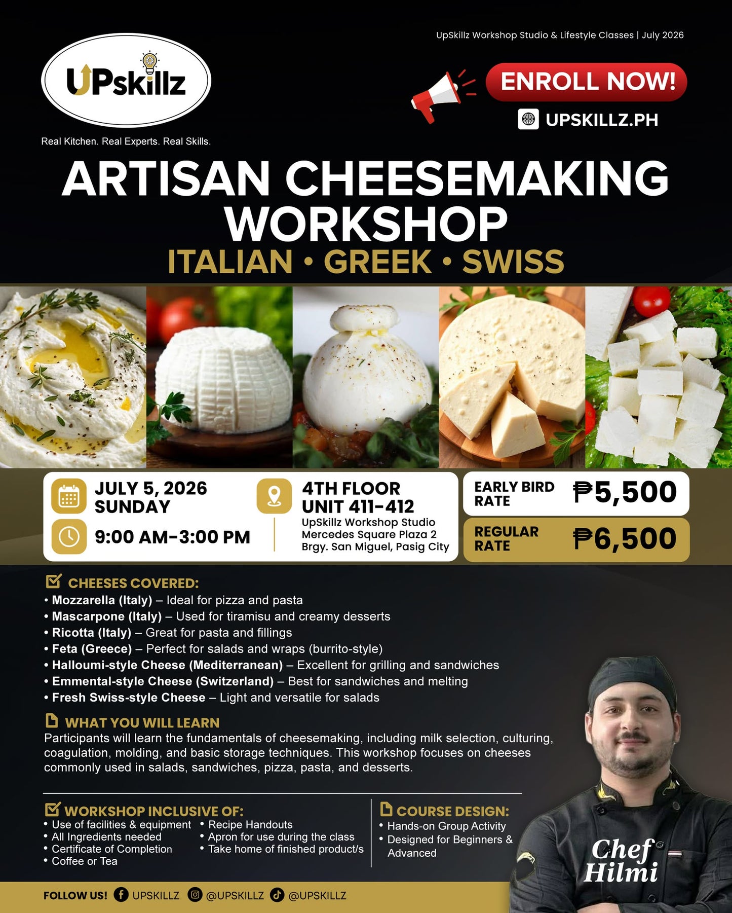 Artisan Cheese Making Workshop - July 5