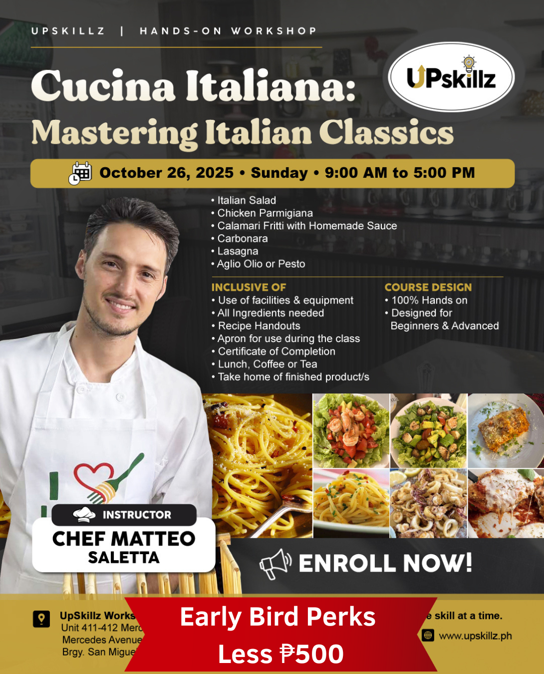 Cucina Italiana: Mastering Italian Classsics (Oct. 26)