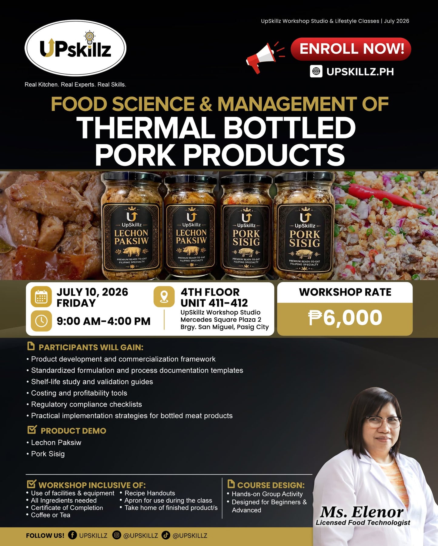 Food Science & Management of Thermal Bottled Pork Products - July 10