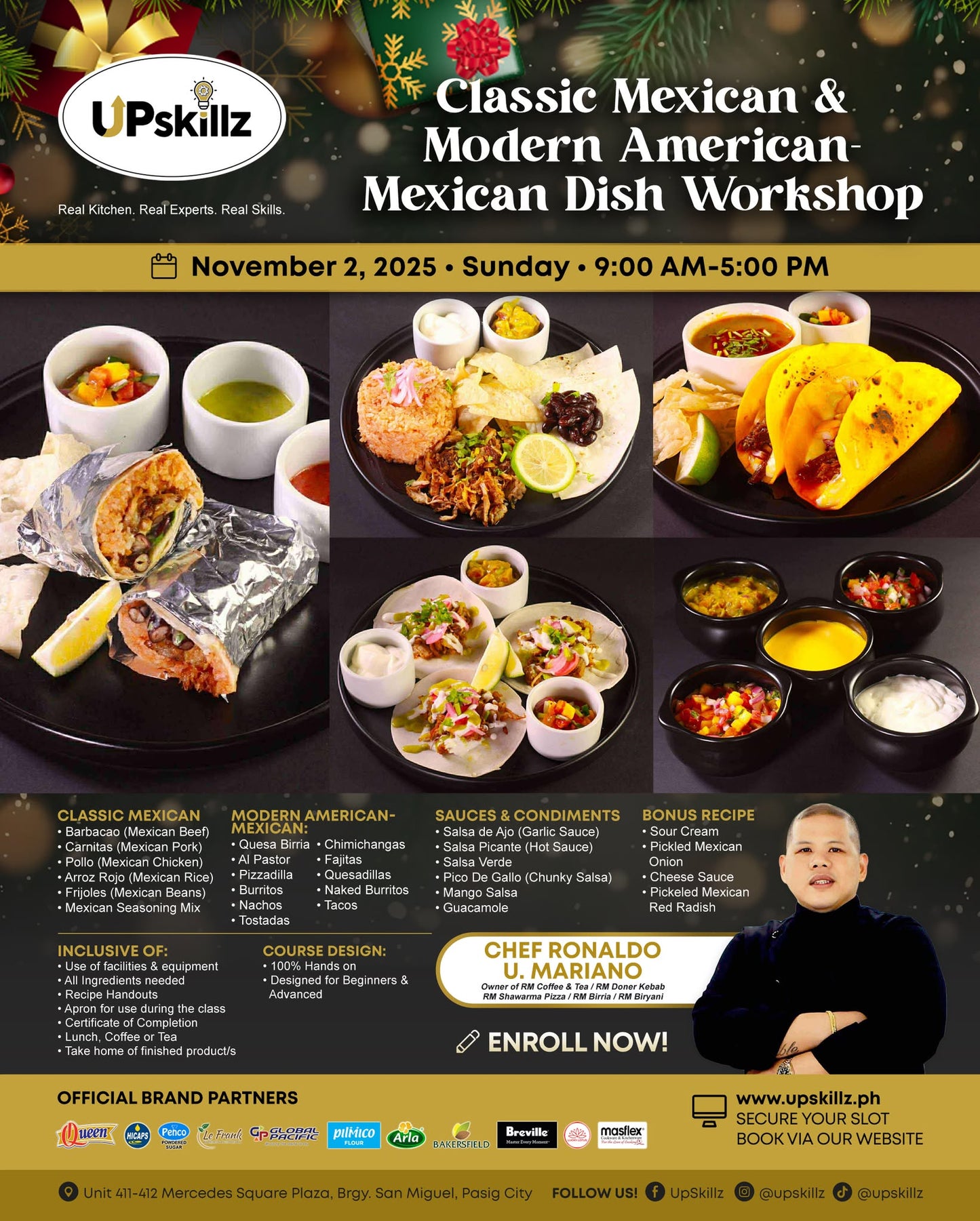 Mexican & Modern American Mexican Cooking Class- Nov 2