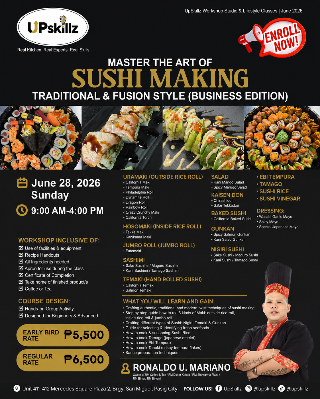 Master the Art of Sushi Making - June 28
