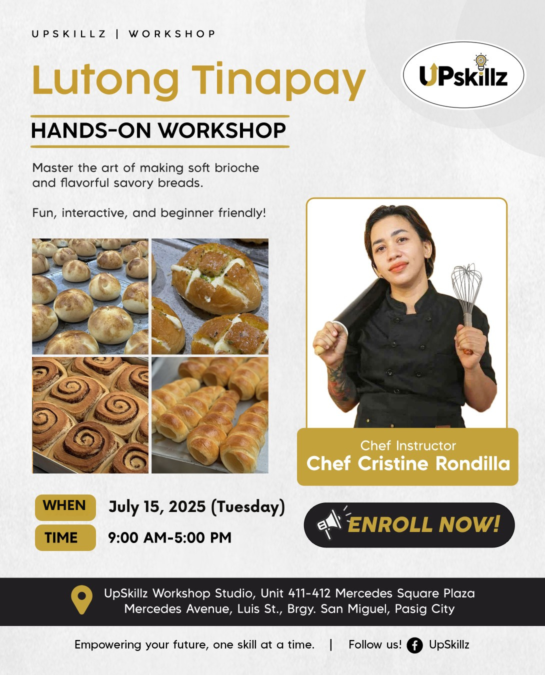 Lutong Tinapay Hands-On-Workshop (July 15)