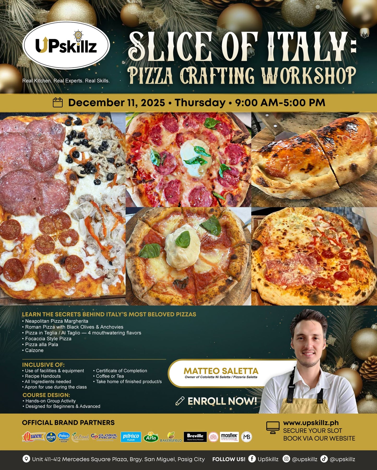 Pizza Making Workshop in Pasig – Learn Authentic Italian Pizza Making