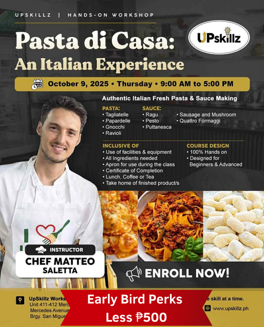 Pasta di Casa- Fresh Pasta Workshop ( Oct. 9 )