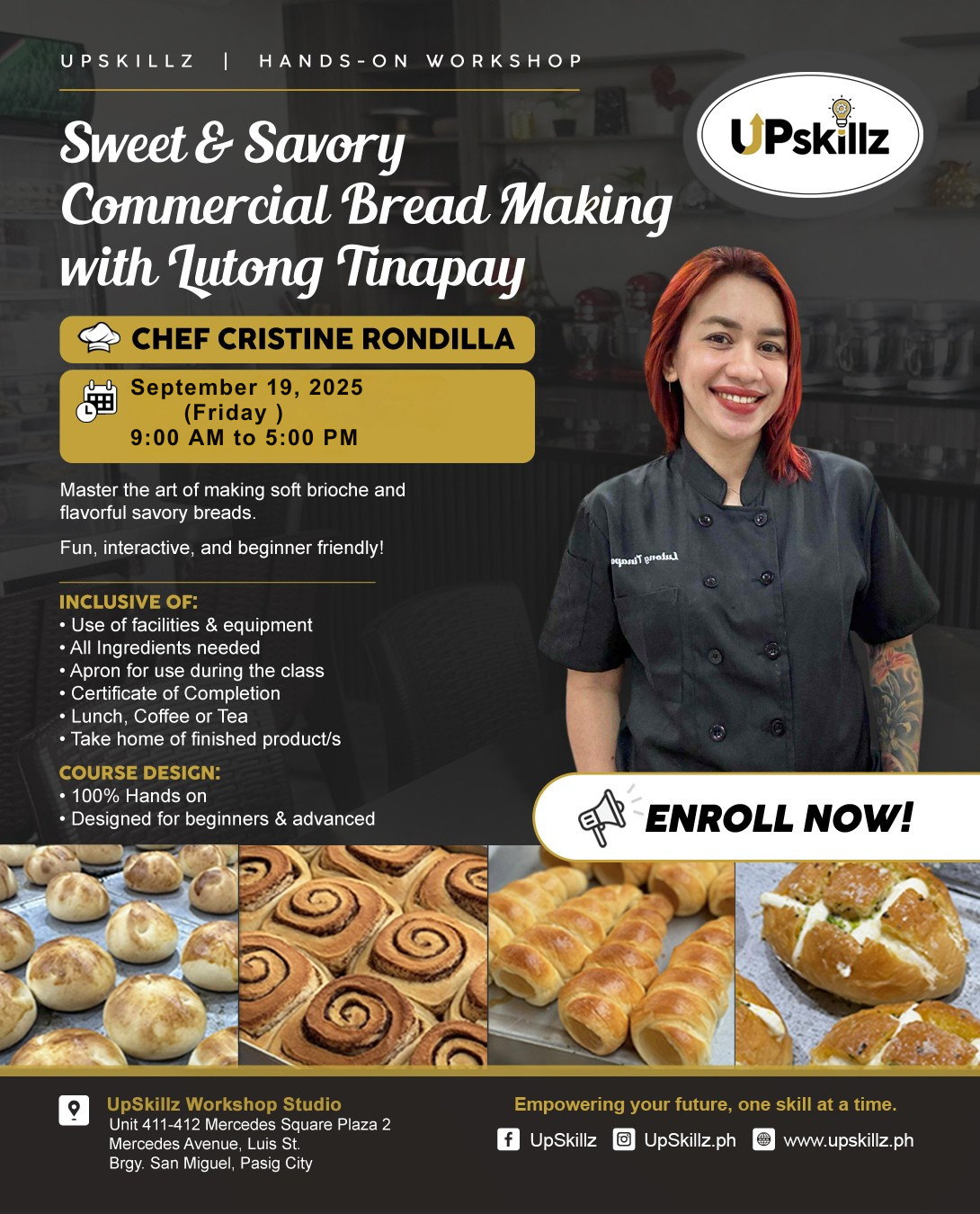 Sweet & Savory Bread Making with Lutong Tinapay ( Sept. 19 )