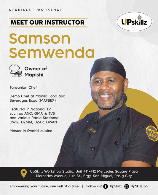 Meet our International Instructor Chef Samson Semwenda
