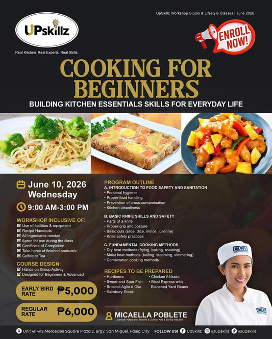 Cooking for Beginners at Upskillz - June 10