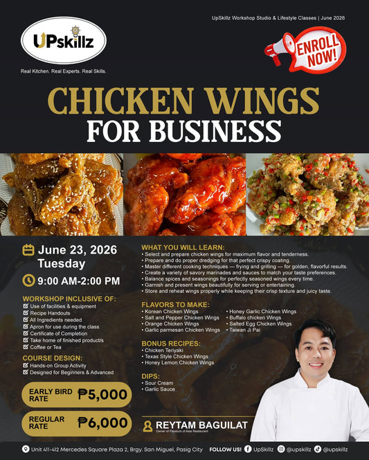 Chicken Wings Cooking Class for Business - June 23