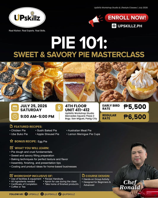 Pie Classes in Pasig | PIES 101 Baking Class - July 25