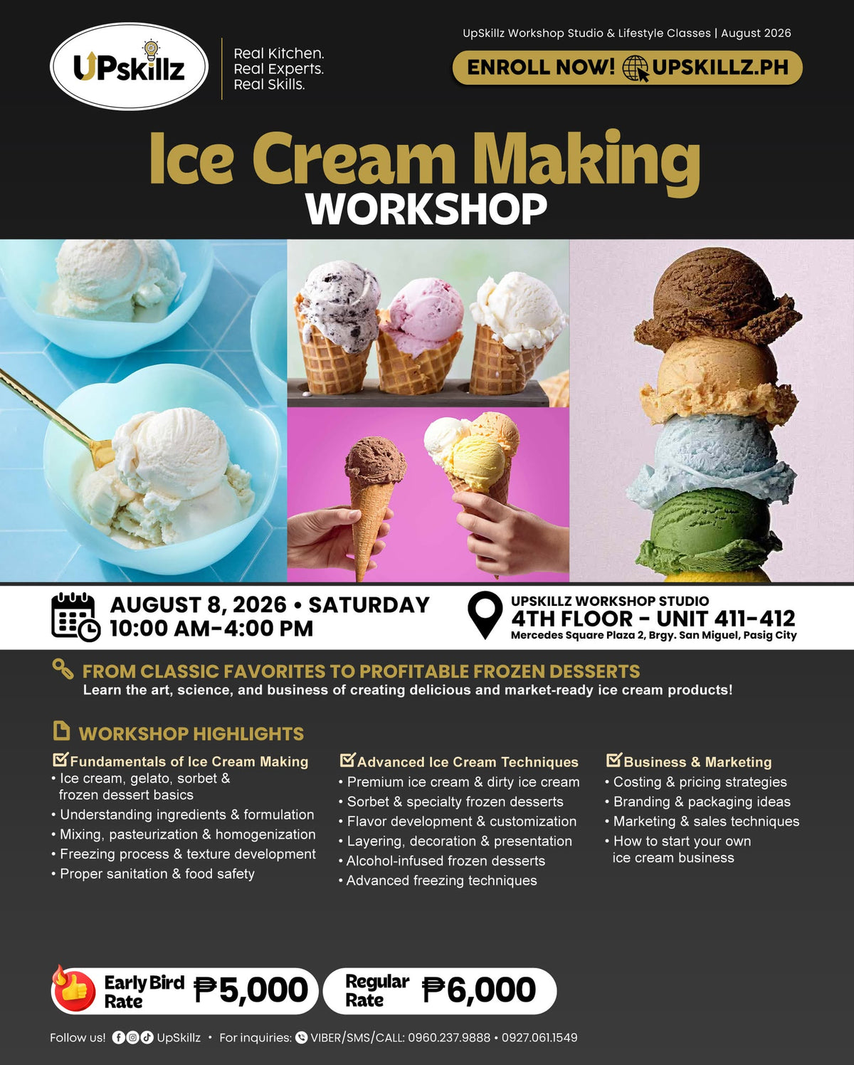 Ice Cream Making Workshop - Aug 8