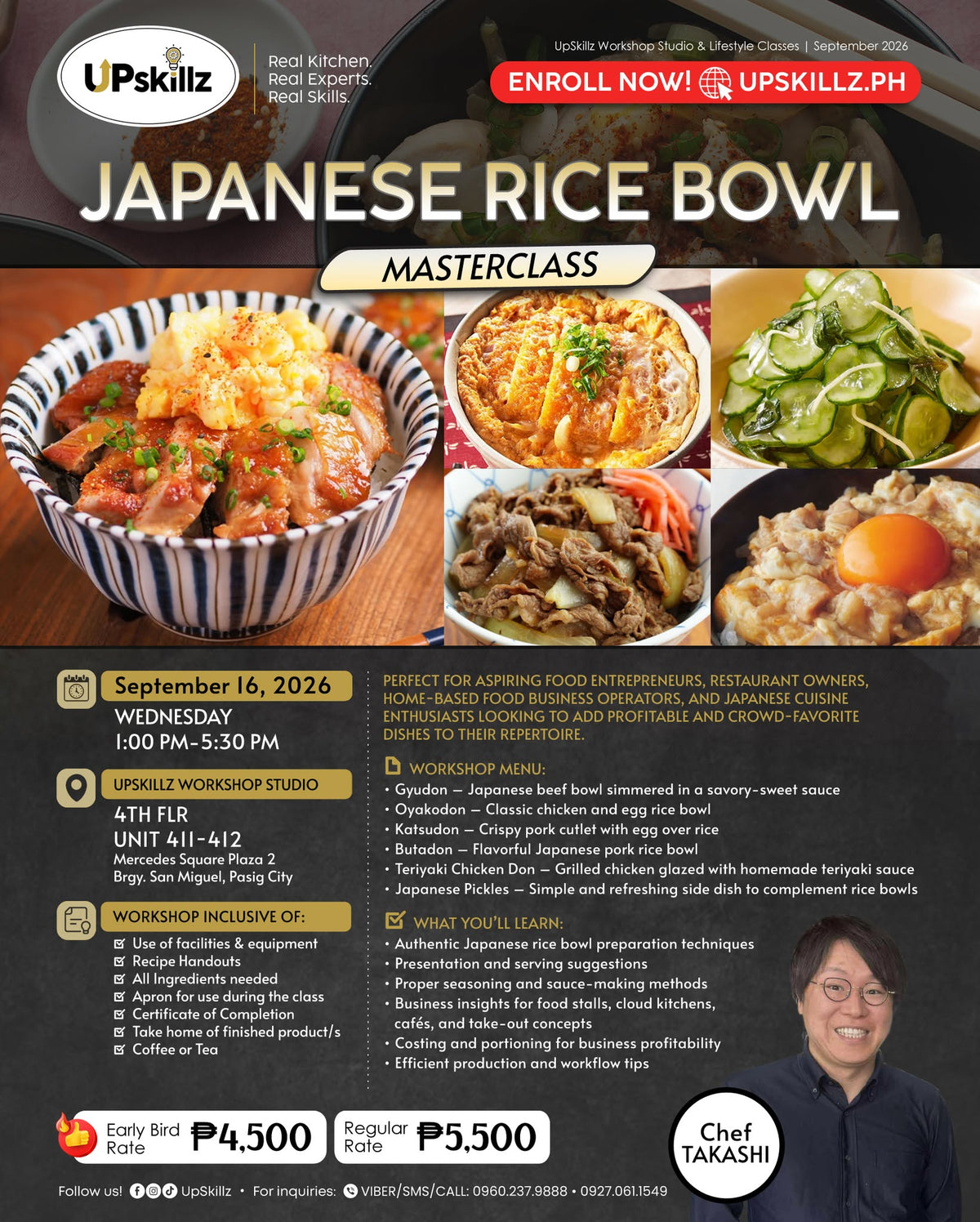 Japanese Rice Bowl Masterclass - Sept 16