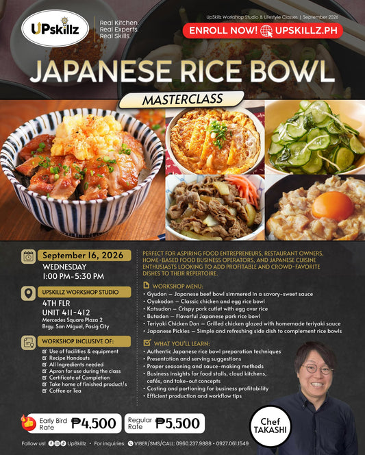 Japanese Rice Bowl Masterclass - Sept 16