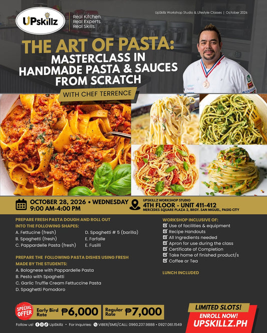 The Art of Pasta Making Class - Oct 28