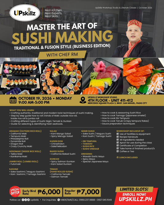 Master the Art of Sushi Making - Oct 19