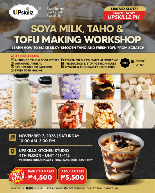 Soya Milk, Taho and Tofu Making Class - Nov. 7