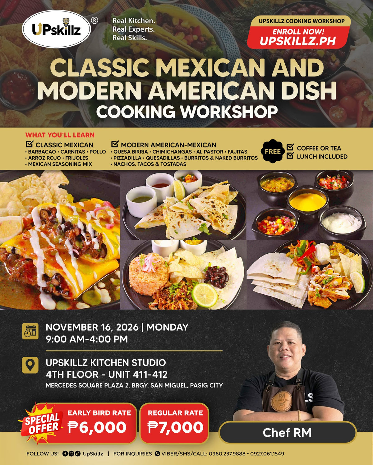 Classic Mexican & Modern American-Mexican Cooking Workshop - Nov. 16