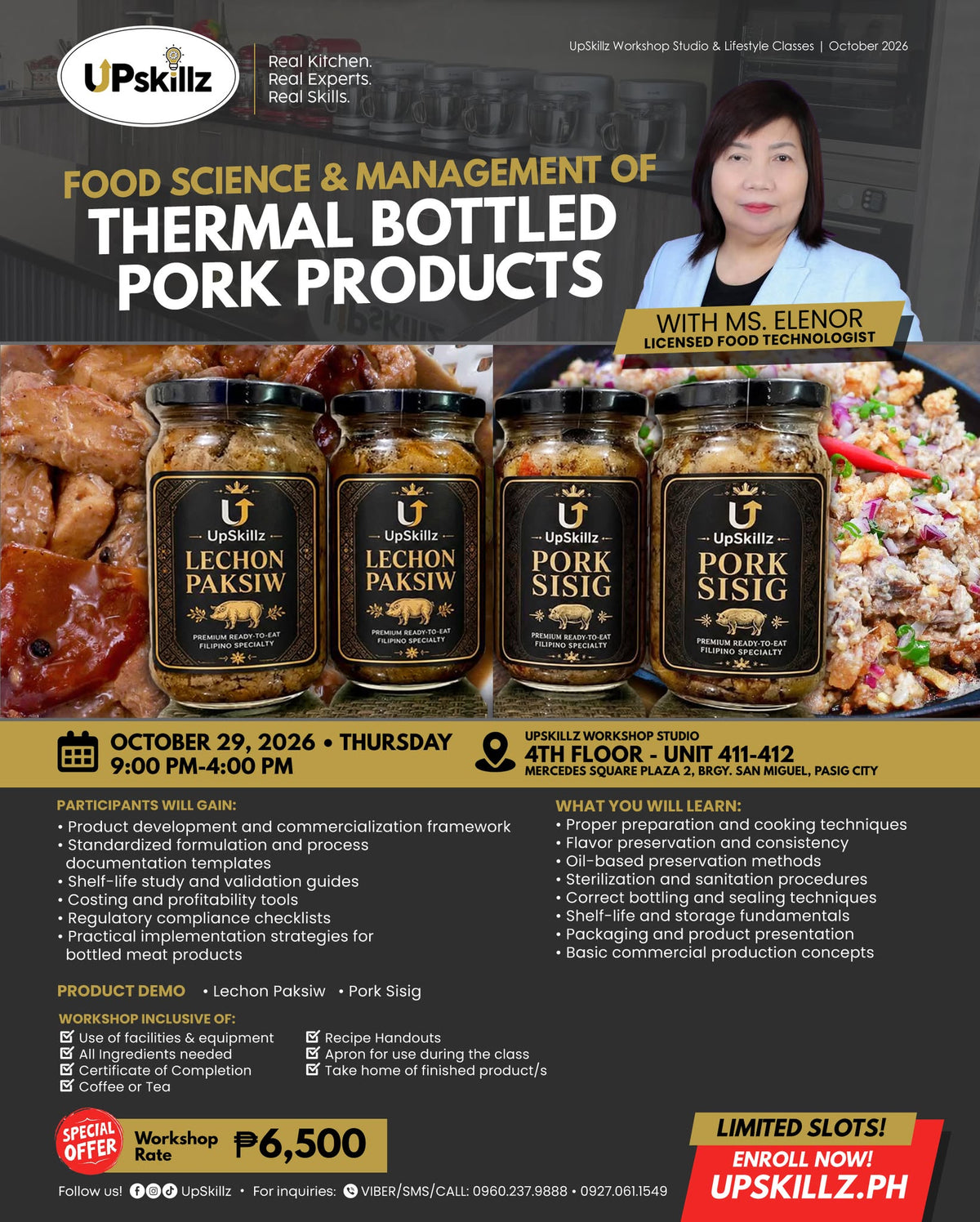 Food Science & Management of Thermal Bottled Pork Products - Oct. 29
