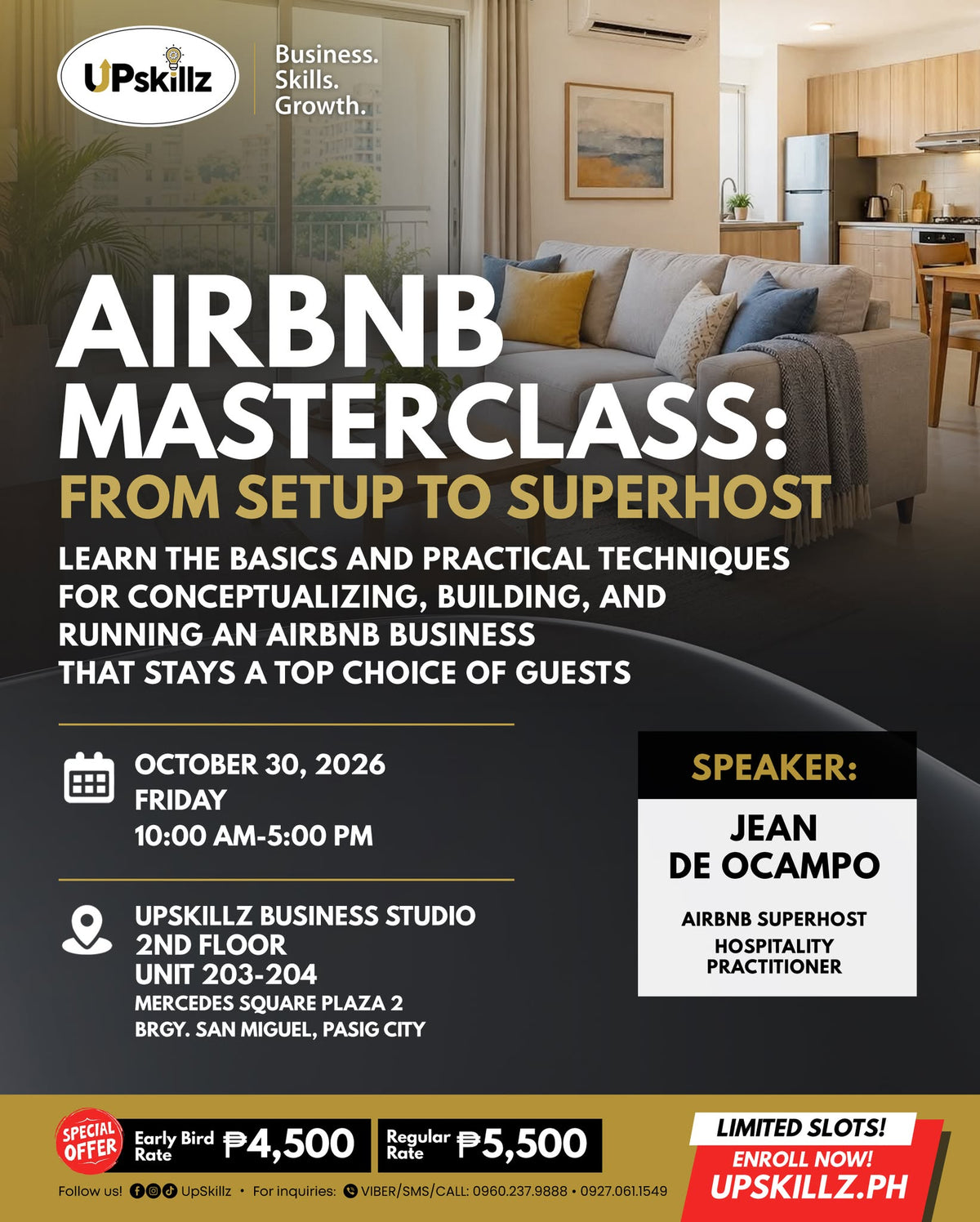 AirBnb Masterclass - Oct. 30