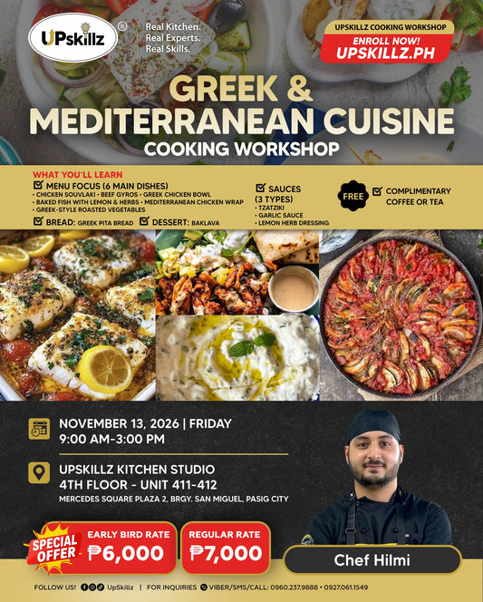 Greek and Mediterranean Cuisine Cooking Class - Nov. 13