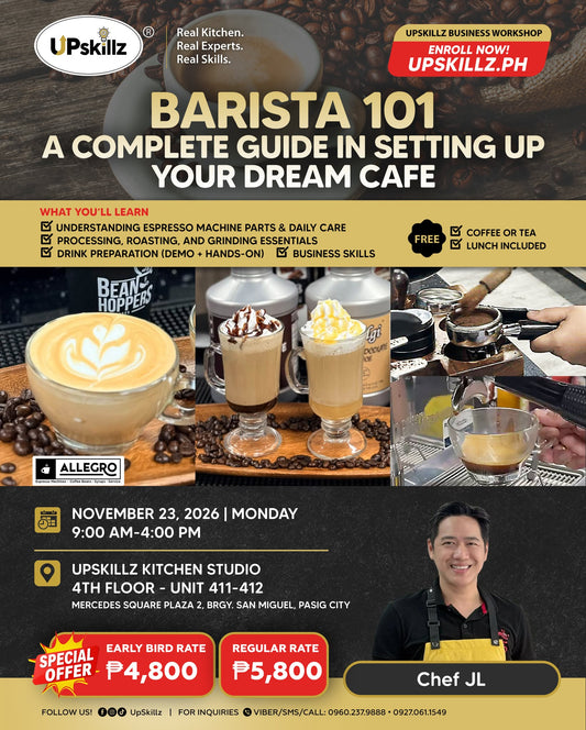 Barista 101 Workshop in Pasig - Nov. 23