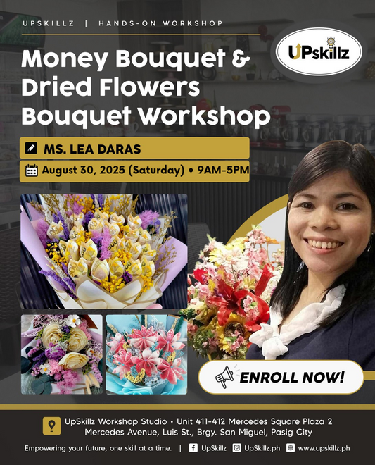 Money Bouquet & Dried Flowers Bouquet Workshop ( Aug. 30 )
