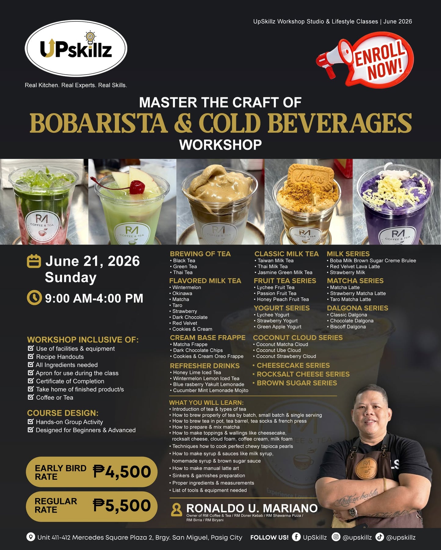 Bobarista Cold Beverages Workshop - June 21
