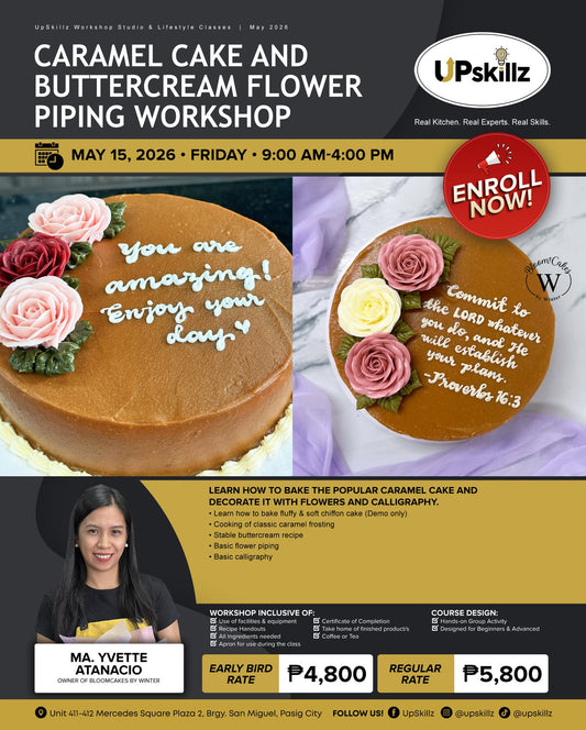 Caramel Cake and Flower Piping Workshop