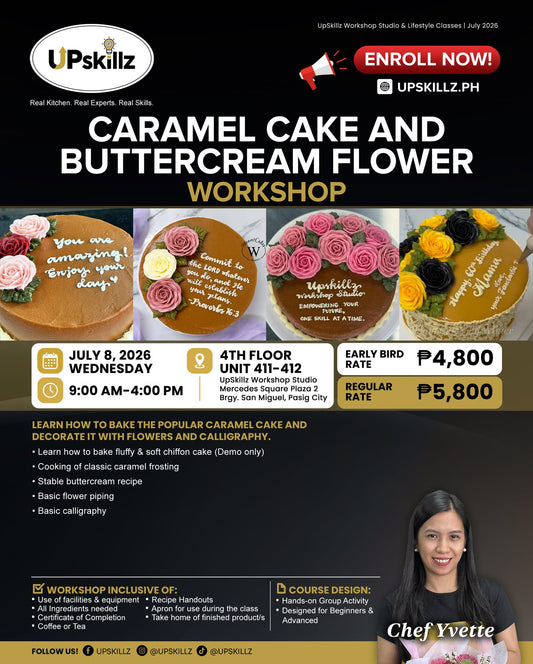 Caramel Cake and Flower Piping Workshop - July 8
