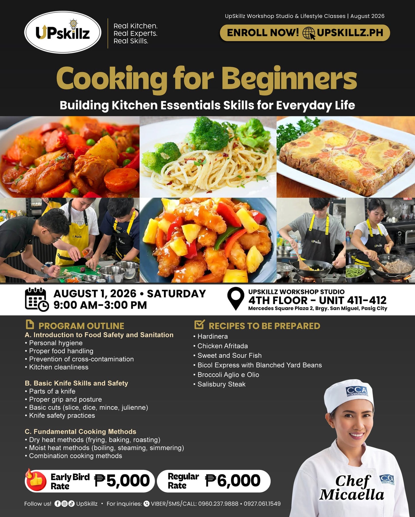 Cooking for Beginners at Upskillz - Aug 1