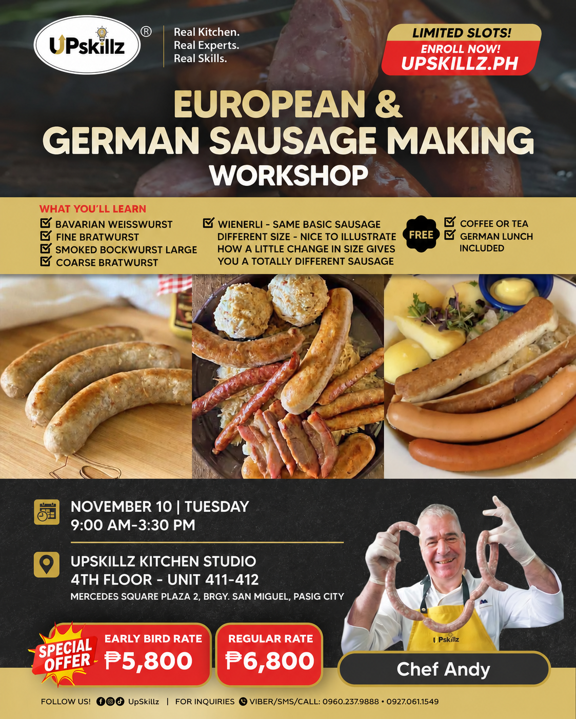 European & German Sausage Making Class - Nov. 10