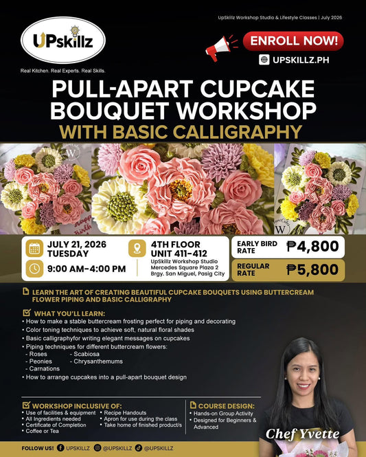 Pull Apart Cupcake Bouquet Workshop with Basic Calligraphy- July 21