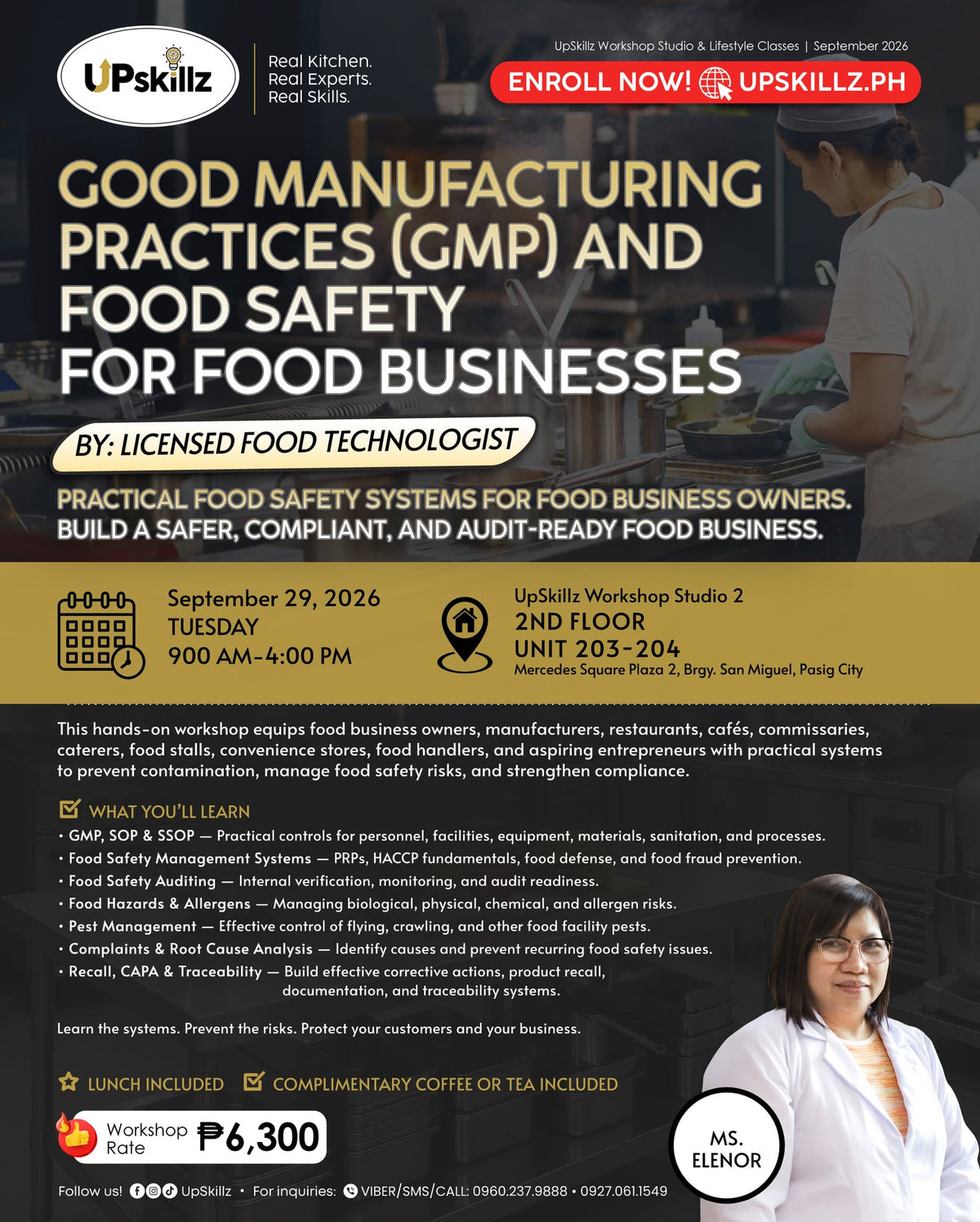 Good Manufacturing Practices and Food Safety for Food Businesses