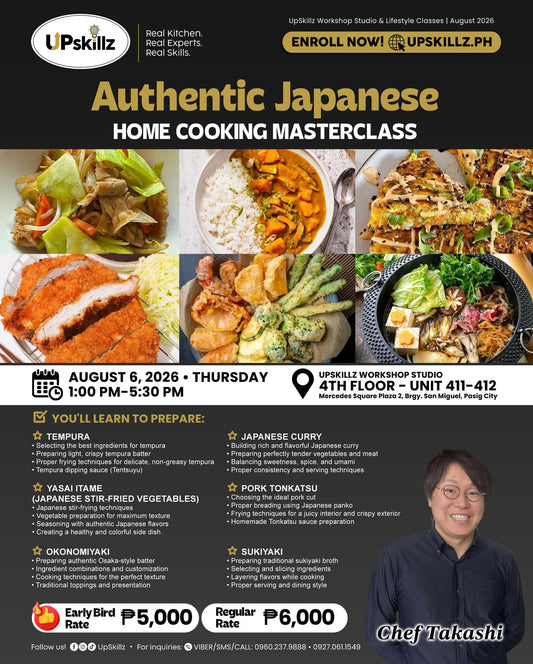 Authentic Japanese Home Cooking Masterclass - Aug 6