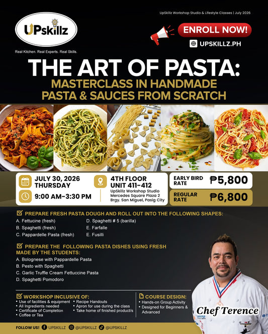 The Art of Pasta Making Class - July 30