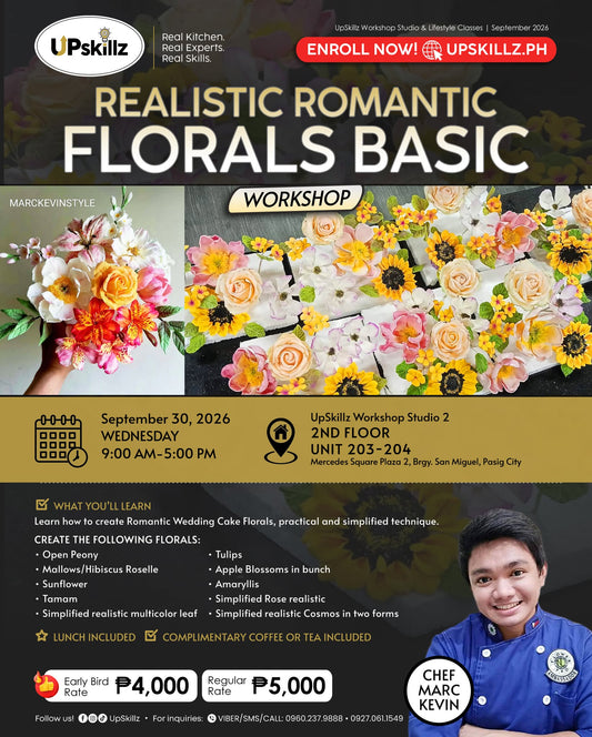 Realistic & Romantic Florals for Cake Decoration - Sept 30