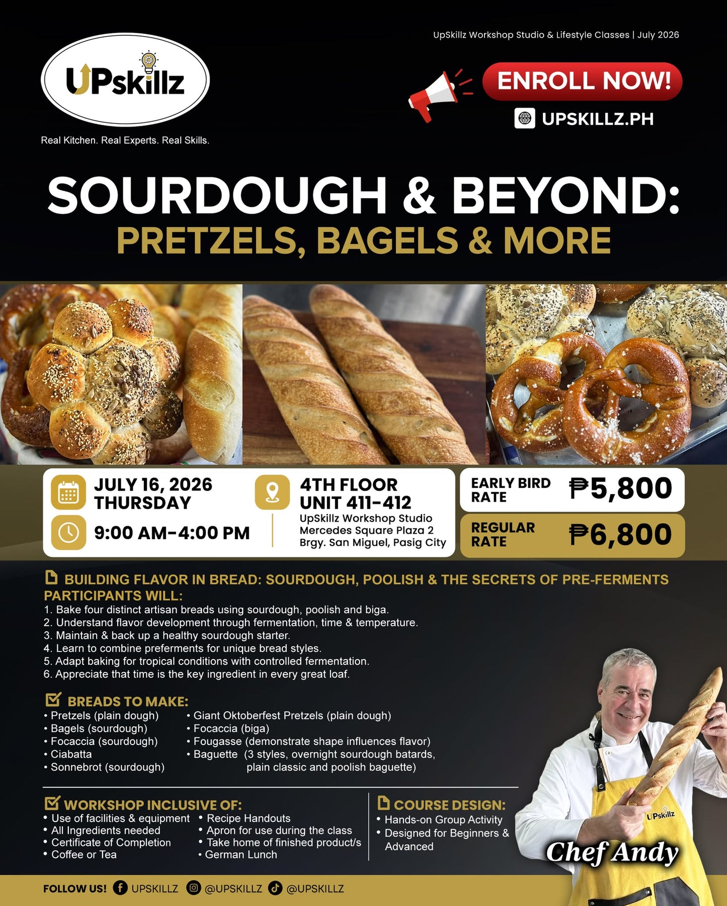 Sourdough, Pretzels, Bagels and More- July 16