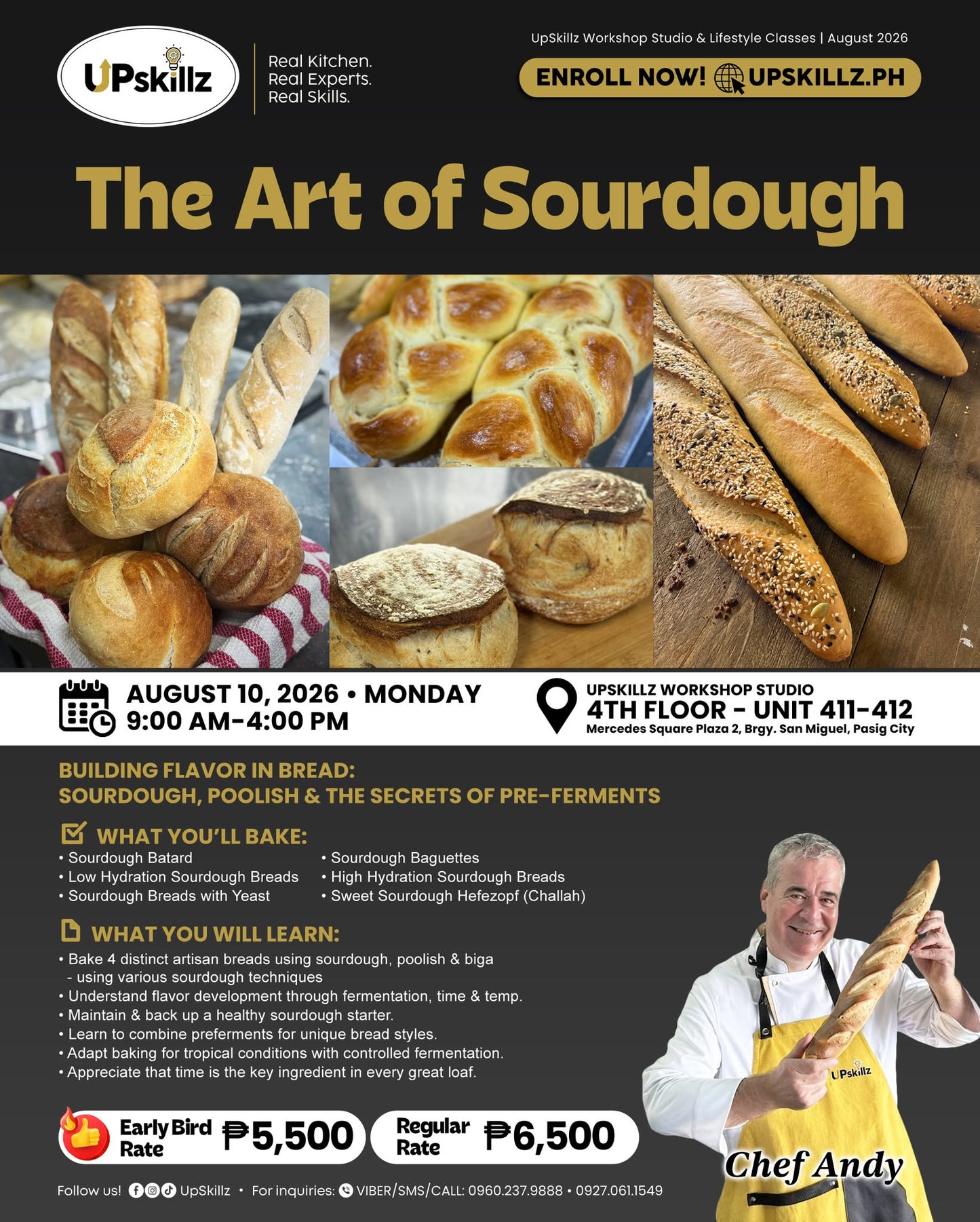 The Art of Sourdough Baking Class - Aug 10