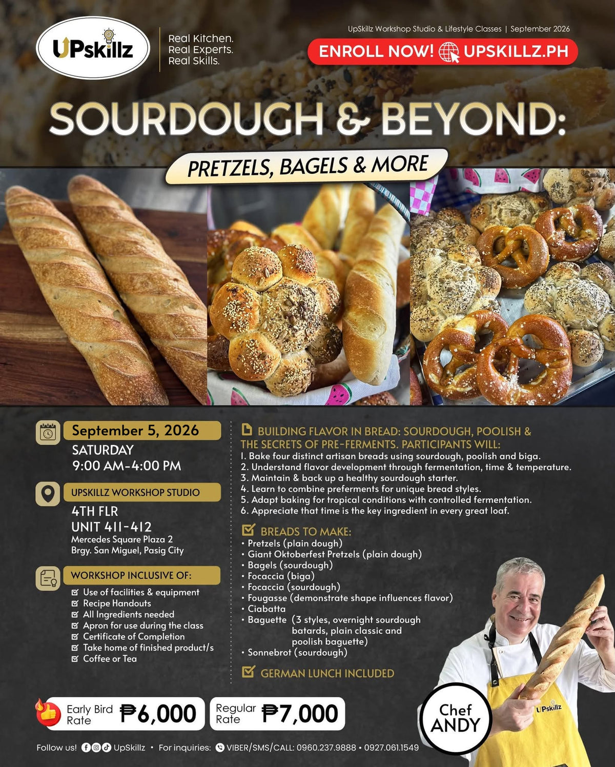Sourdough, Pretzels, Bagels and More- Sept. 5