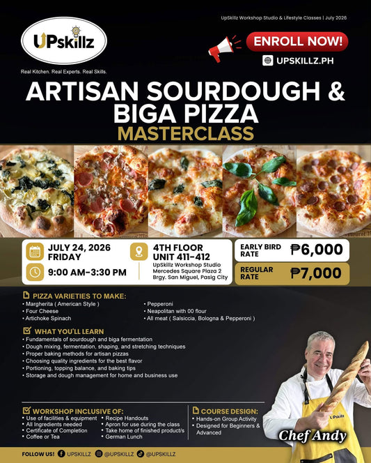 Artisan Sourdough and Biga Pizza Masterclass - July 24