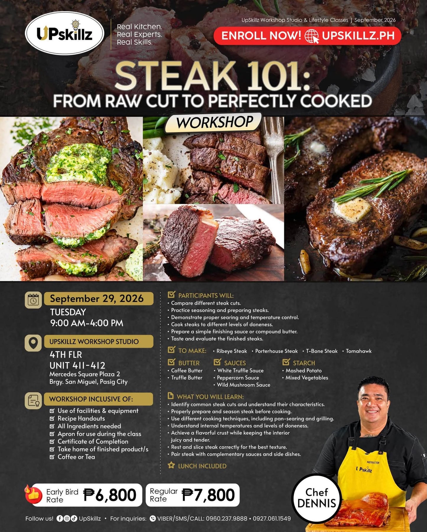 Steak 101 Workshop - Sept 29