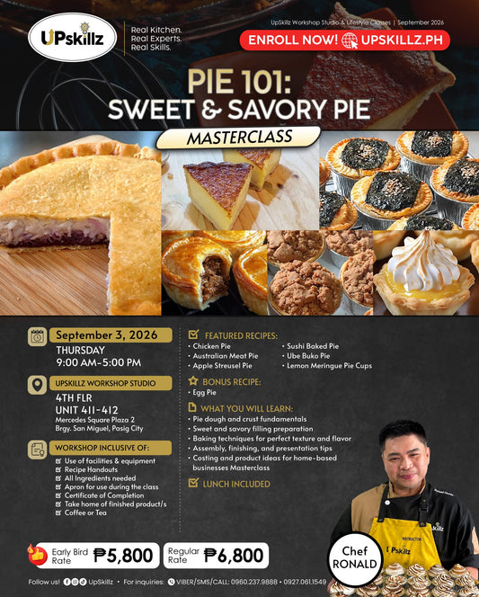 Pie Classes in Pasig | PIES 101 Baking Class - Sept 3