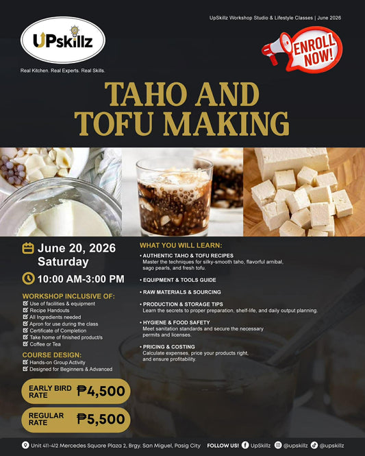Taho and Tofu Making Class - June 20